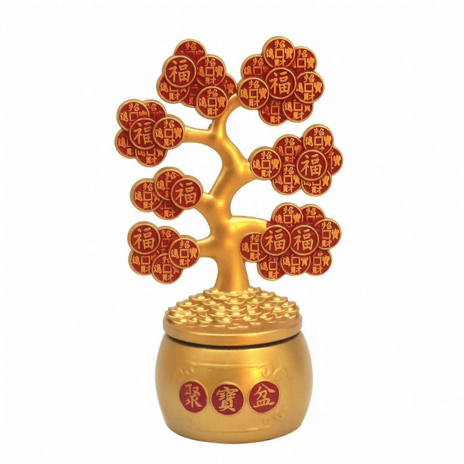 Prosperity Tree Rotating Wealth Tree Compact for Desk, Shelf