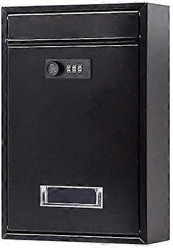 Wall Mounted Locking Mailbox with Secure Keyed Lock, Rustproof Metal, Weatherproof Large Capacity