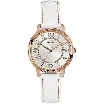 Guess montres dames kismet Quartz Analog Woman Watch avec Cowskin Bracelet W0930L1