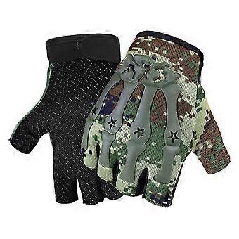 Tactical Riding Fingerless Gloves Non-slip Half Finger for Motorcycle Cycling Climbing Hiking Hunting Outdoor Sports