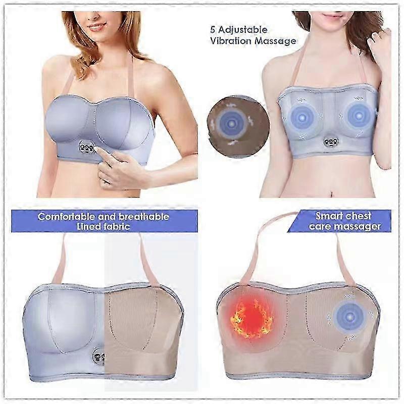 Silver 5-Level Vibrating Breast Massager