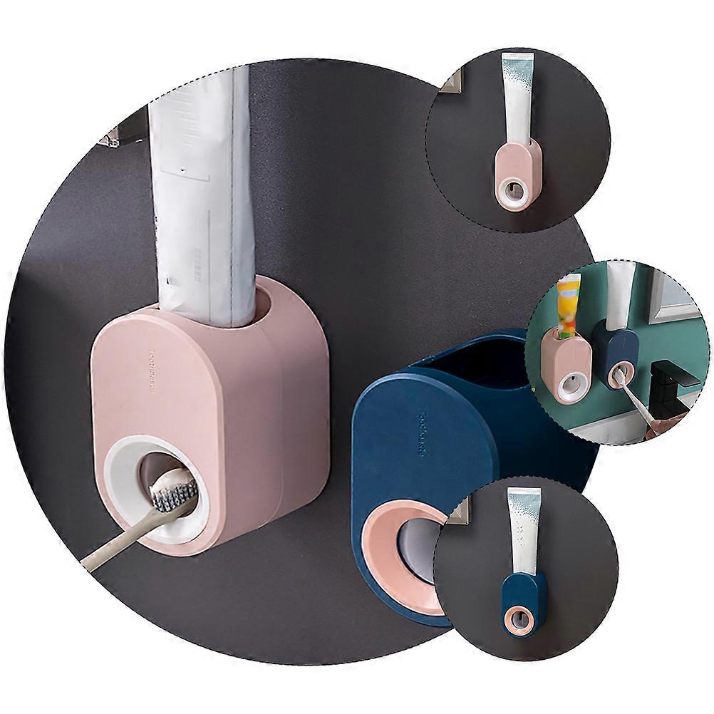 Toothpaste Holder Wall Mounted Dispenser for Bathroom 2Pcs Assorted Colors