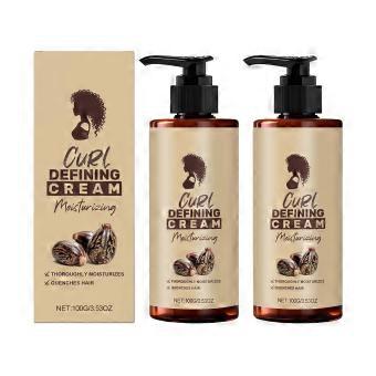 Curl Defining Cream 100ml Set, AntiFrizz Hydrating Curl Cream for Wavy Hair, Longlasting Hold and Shine