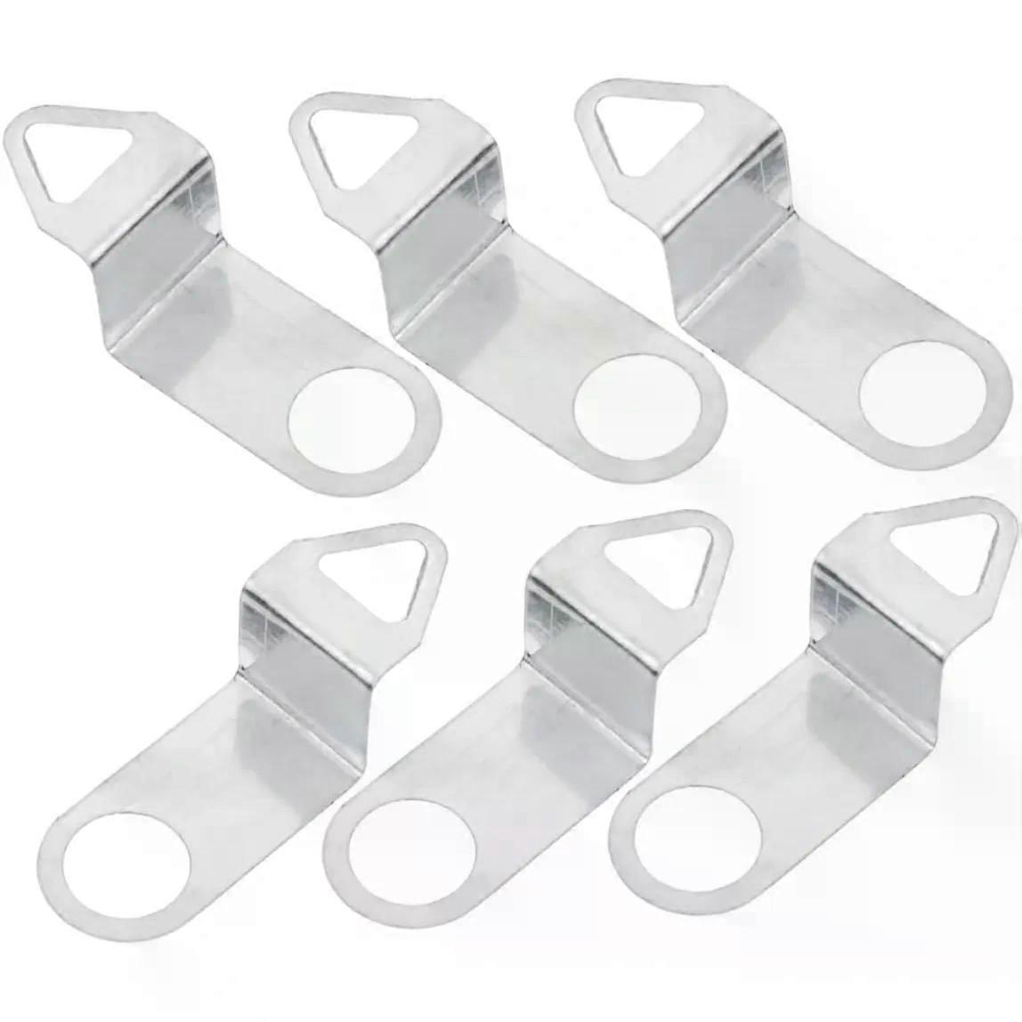 6pcs Wall Clock Hanging Hooks for Wall Clock Movement Silver Alloy