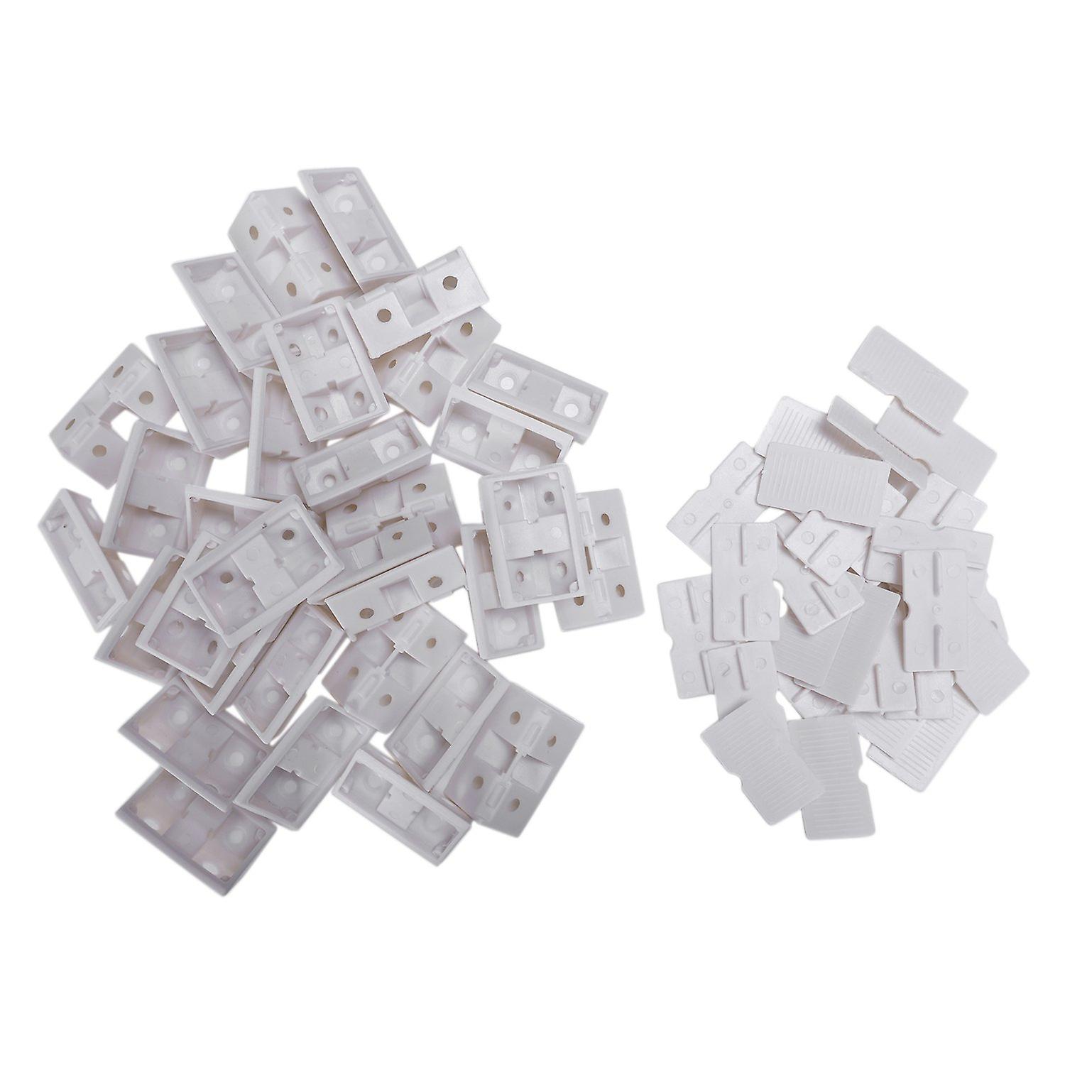 30pcs Shelf Cabinet Plastic Braces Brackets White
