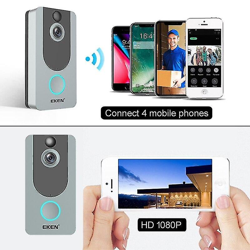 V7 Wireless Wifi Smart Visual 1080p Doorbell
