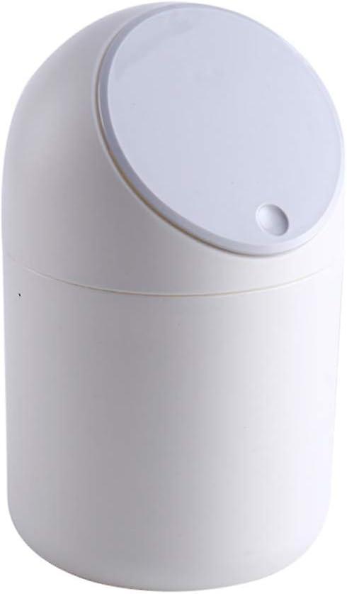 Small Plastic Desktop Basket with Lid, Polypropylene, Silver (Silver), 12 * 12 * 20cm