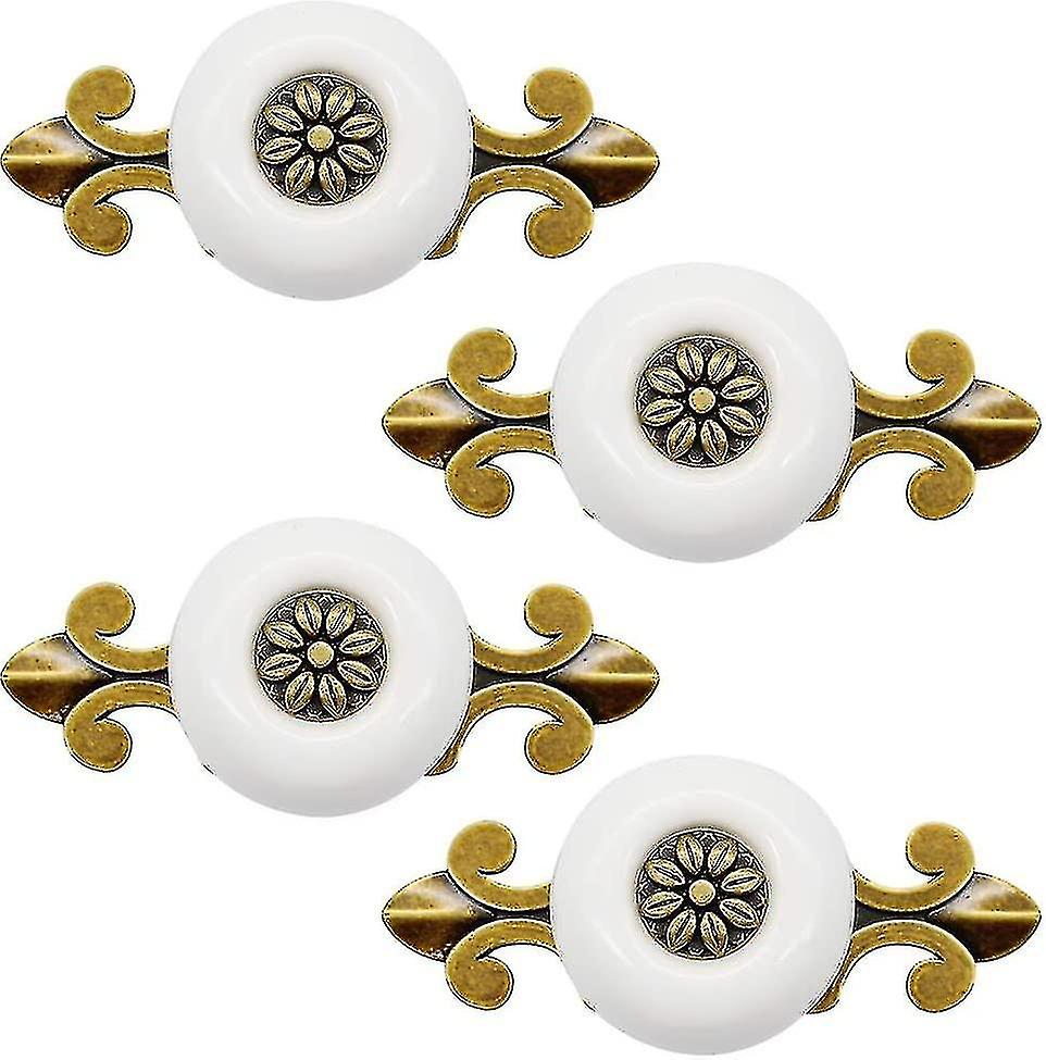 4 Pack Vintage Ceramic Door Knobs