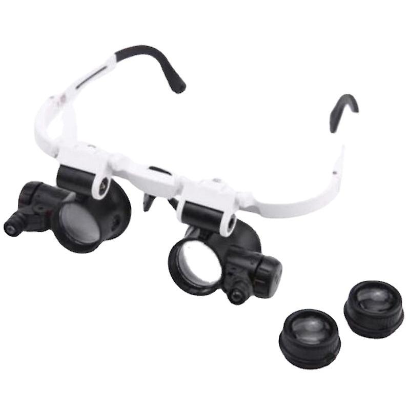 Head Mounted Magnifying Glass With Led Light For Precision Work And Hobbies