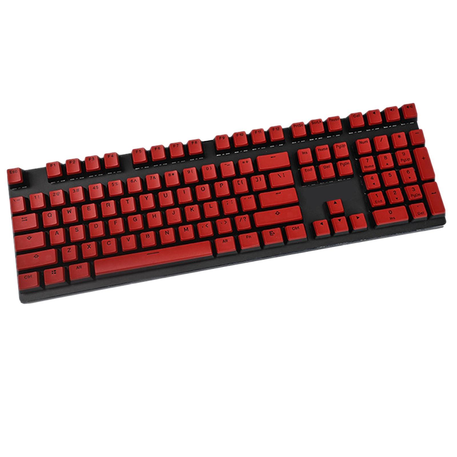 PBT Pudding Keycap Set for Cherry MX Mechanical Keyboard Red Black