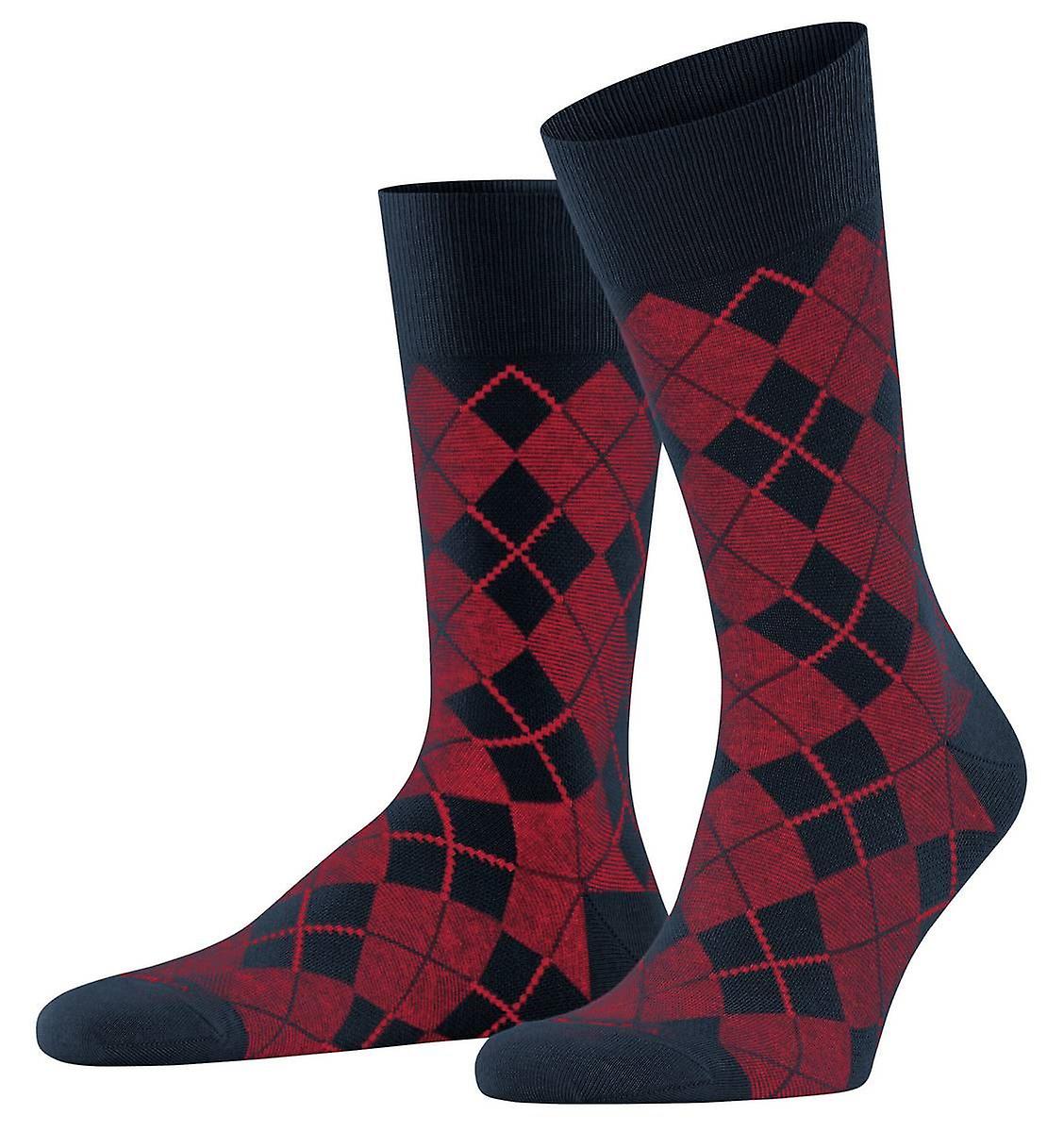 Burlington Carrington Socks - Marine Navy/Red