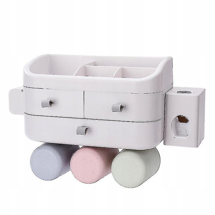 Bathroom Wall Rack Bathroom Rack Toothpaste Squeezer 3 Cups =