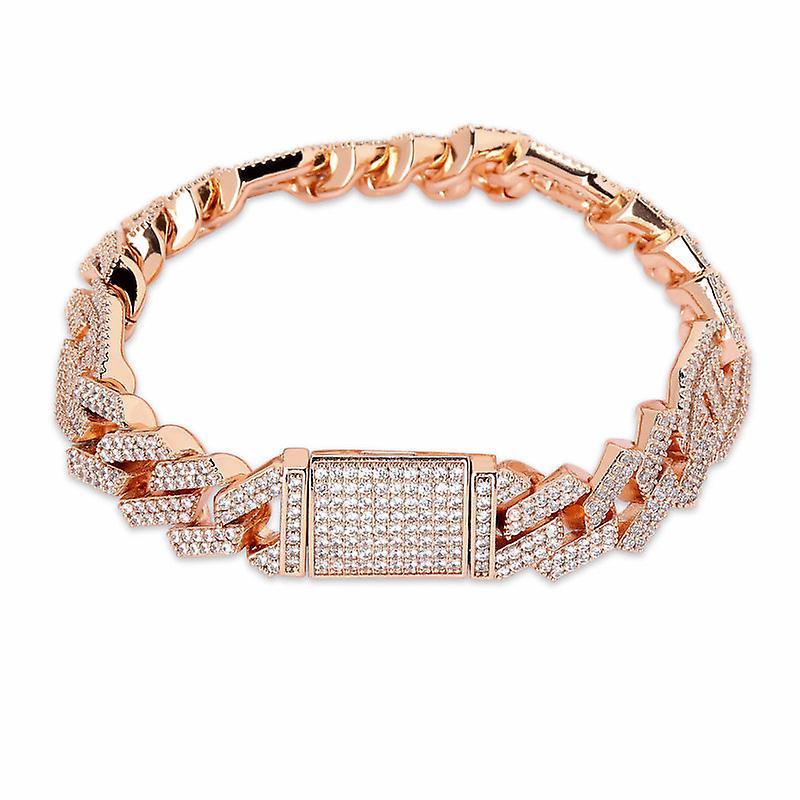 Full Zircon Hip Hop Cuban Chain Bracelet