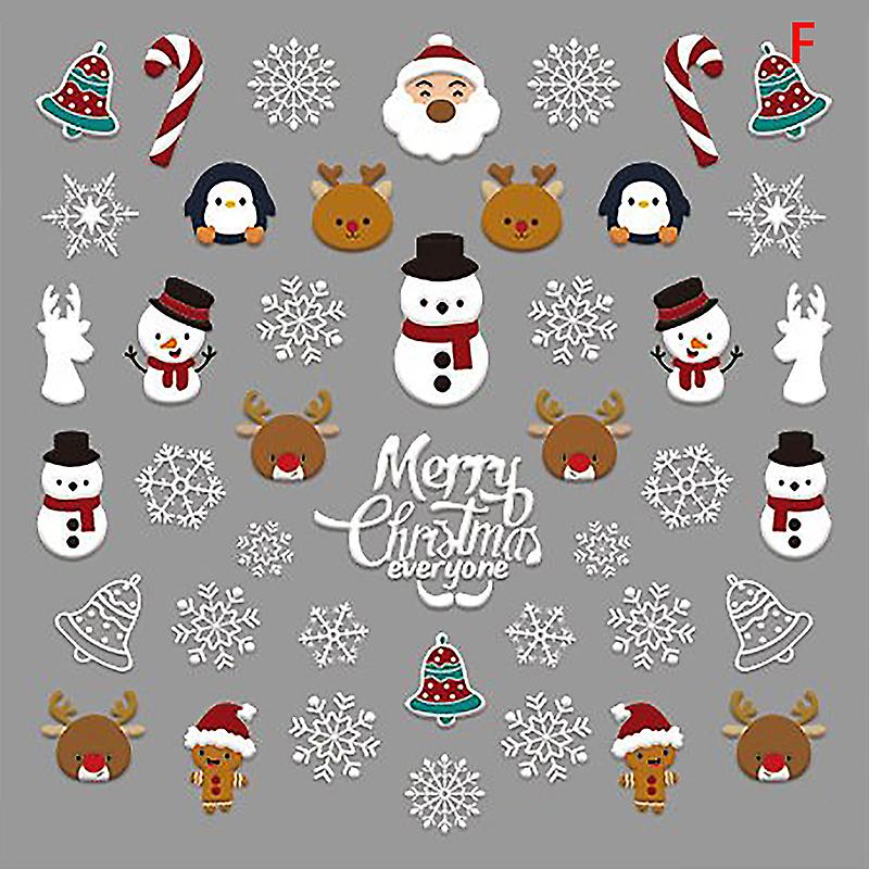 1Pcs New Christmas Collection Embossed Nail Stickers Santa Claus Cartoon Elk Snowflake Self Adhesive Slider for 3D 5D Nail Decal
