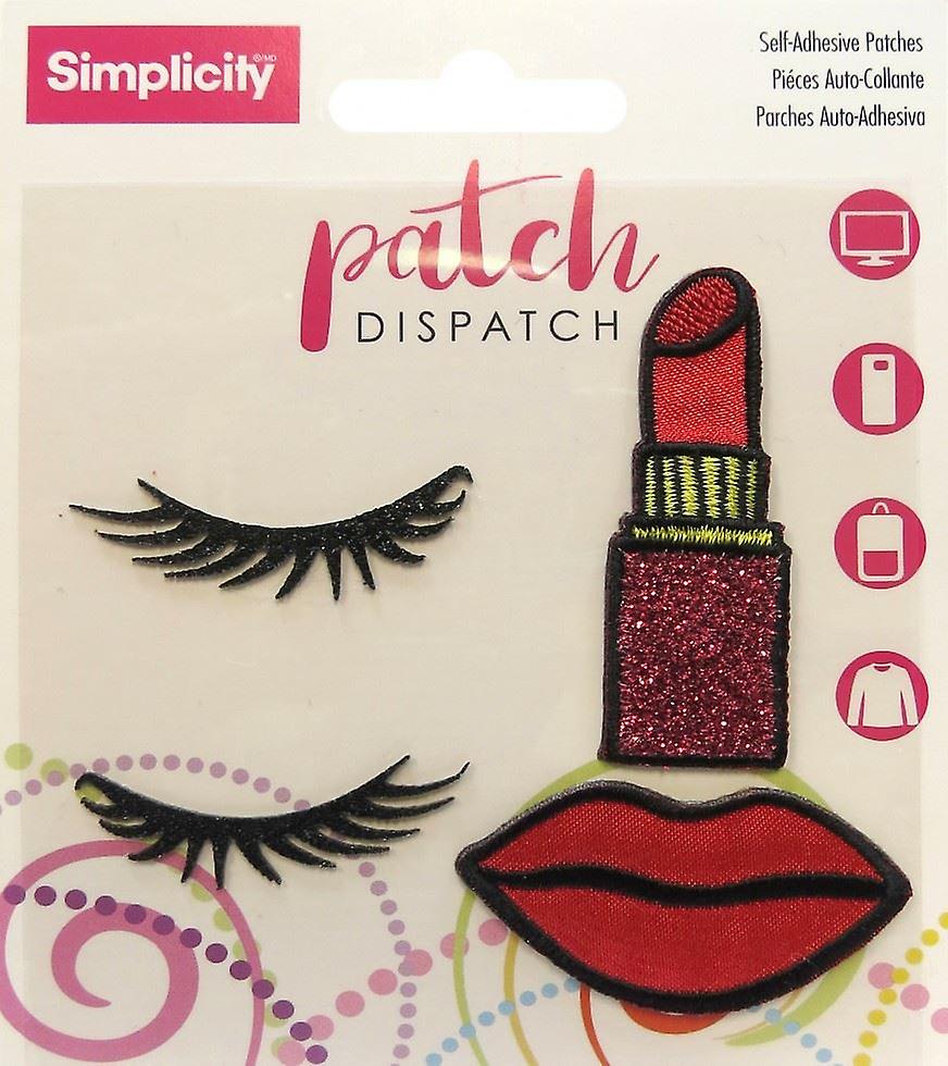 Simplicity Iron On Patch Motif Lips & Lashes - each