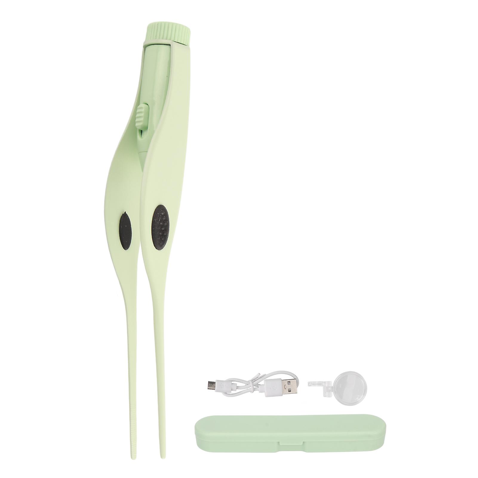 Kit de nettoyage d'oreille professionnel, rechargeable par USB, avec lumière LED et boîte de rangement