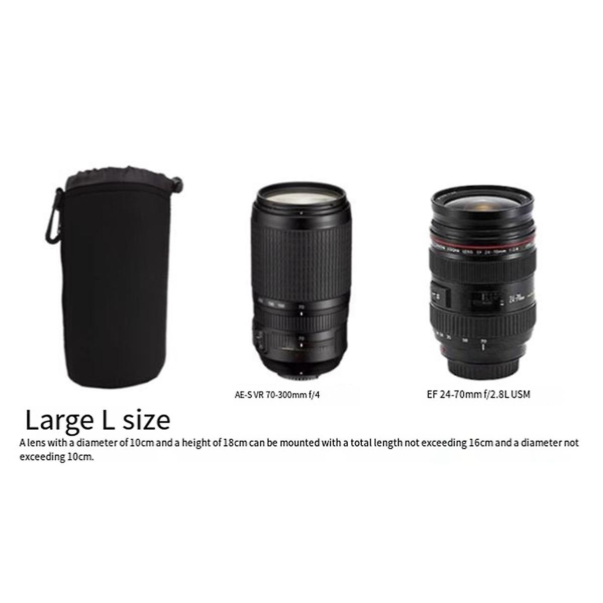 4 Pcs S/M/L/XL Camera Lens Pouch Bag Camera Lens Pouch Bag Tarp Camera Accessories