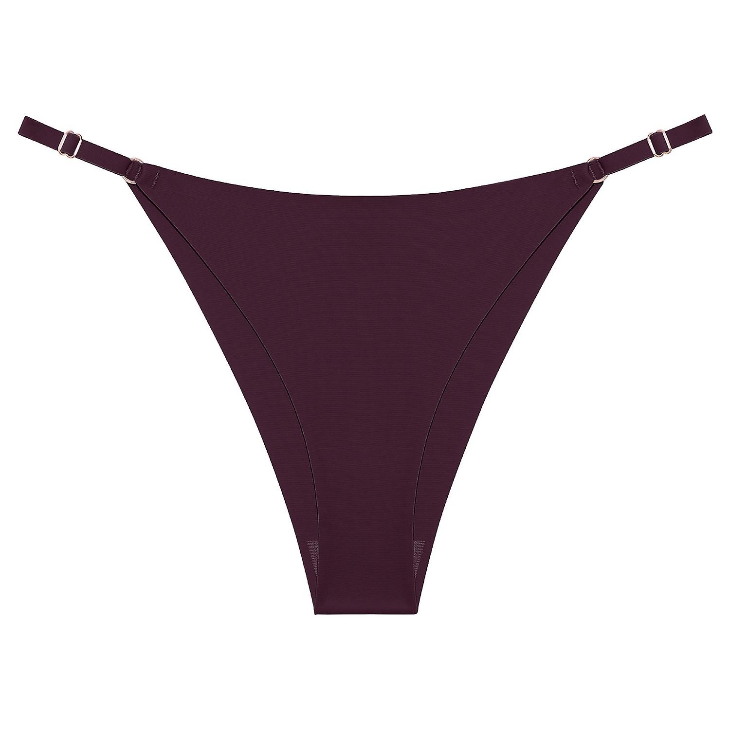 Women Panties Triangle Shape Soft Low Waist Intimate Adjustable Straps Seamless Stretchy G-string fo