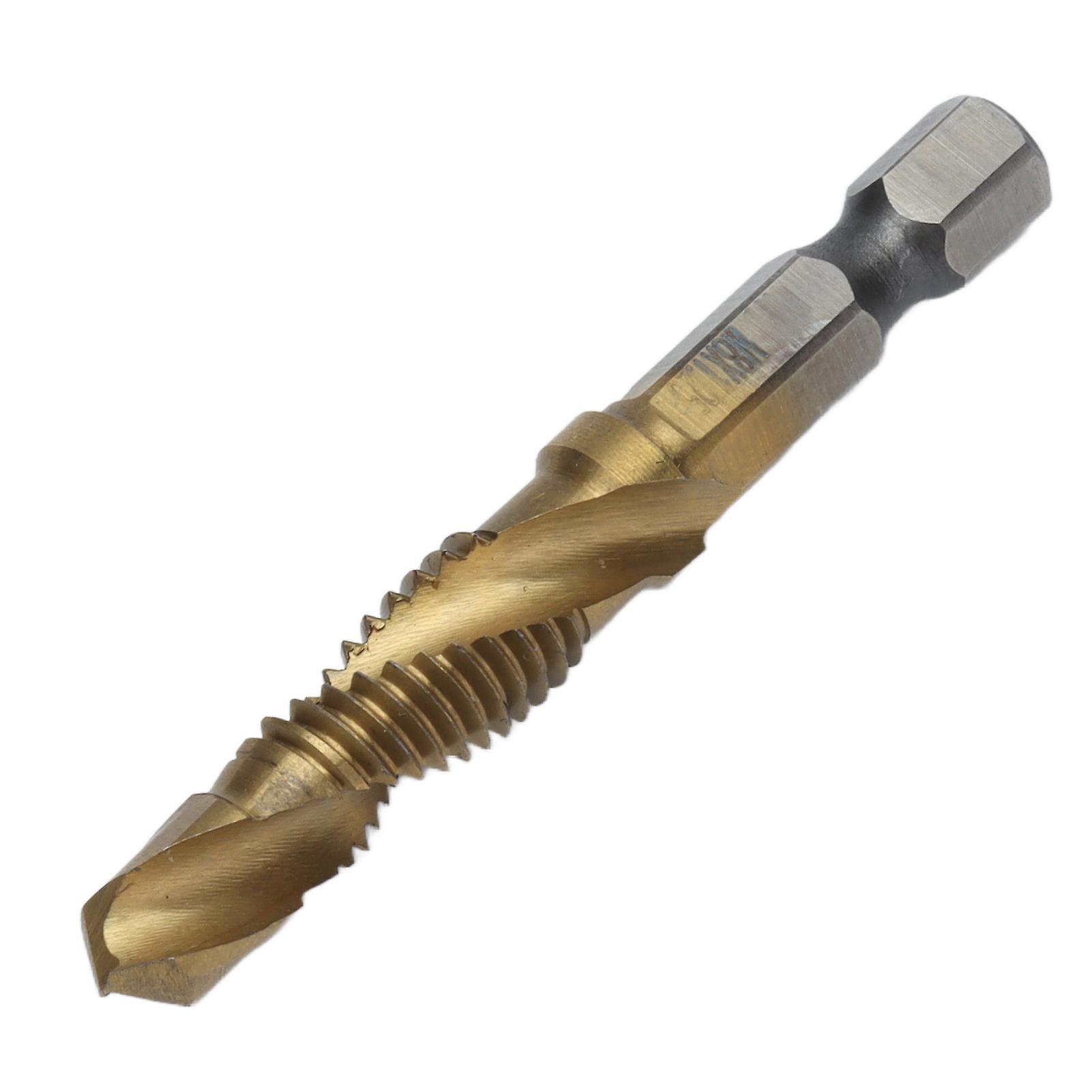 M8 Tap Drill Bits Hex Shank Titanium Coated Metric Tapping Bit