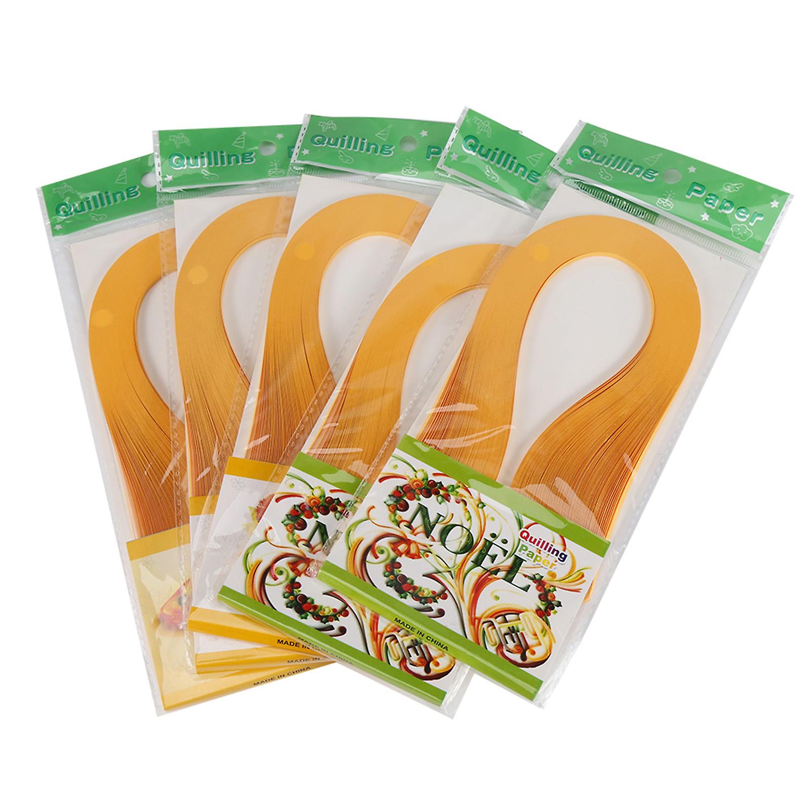 600 Strips Quilling Paper 3mm Width Pure Color Origami Paper Craft (Orange)