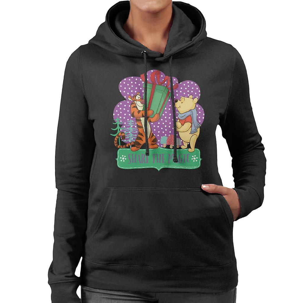 Disney Navidad Winnie The Pooh Compartir Las mujeres mágicas's sudadera con capucha