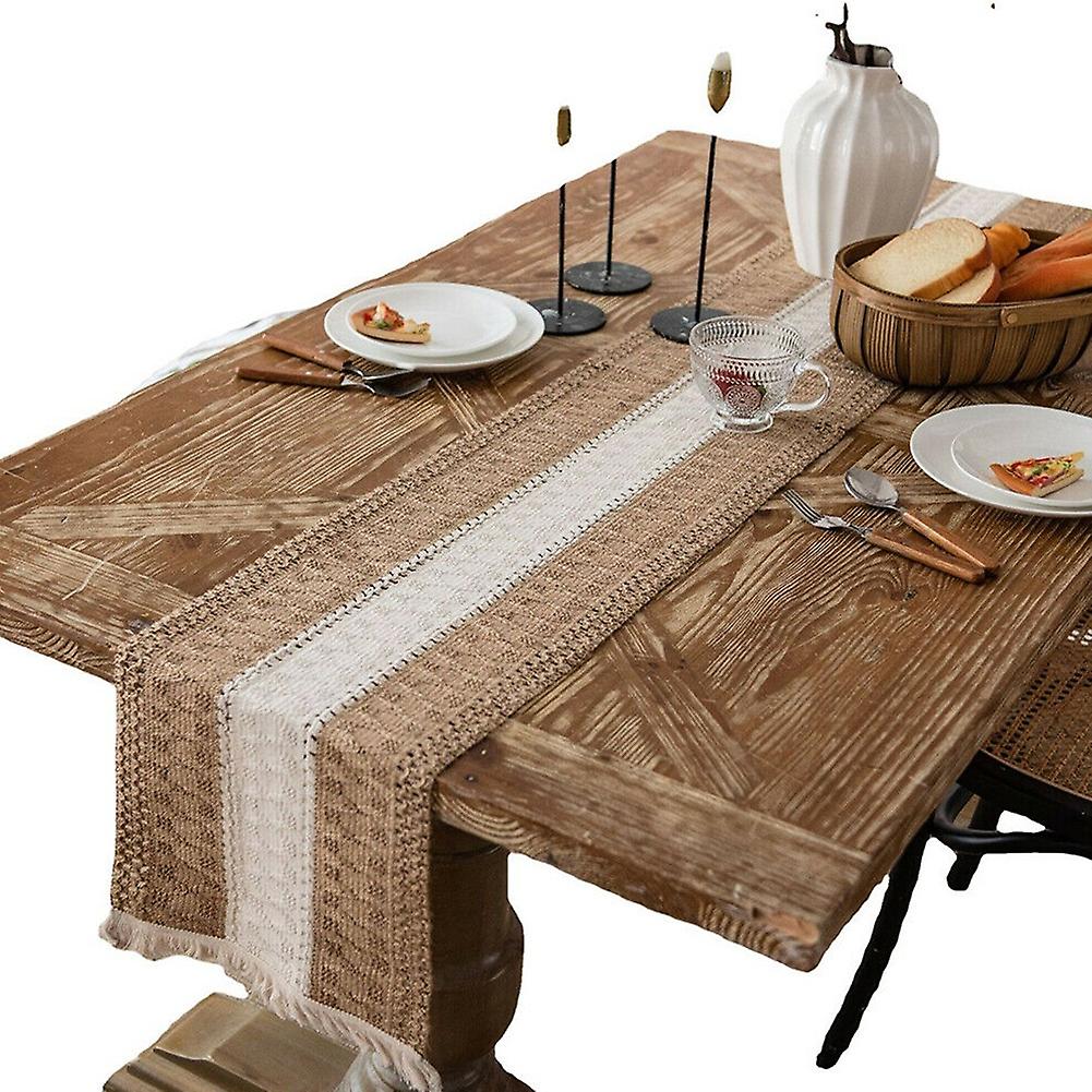 Cotton Linen Table Runner Placemat Table Cover Dining Party Kitchen Home Decor