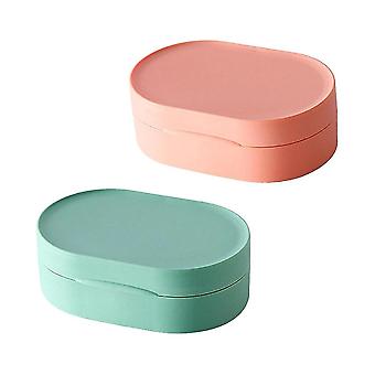 Travel Soap Container, 2pcs Soap Travel Case Soap Container, Plastic Travel Soap Holder, Bar Soap Travel Container