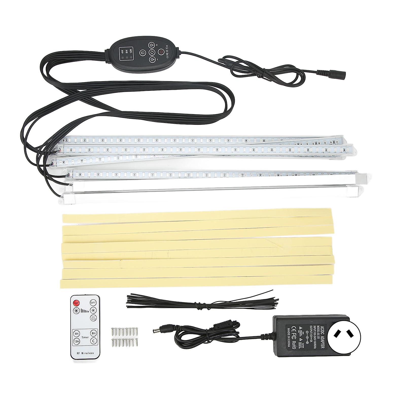 LED Plant Grow Lights 8 Hard Strips Indoor Plant Lamp with Timing Dimming Function Red Blue Light 100‑240V