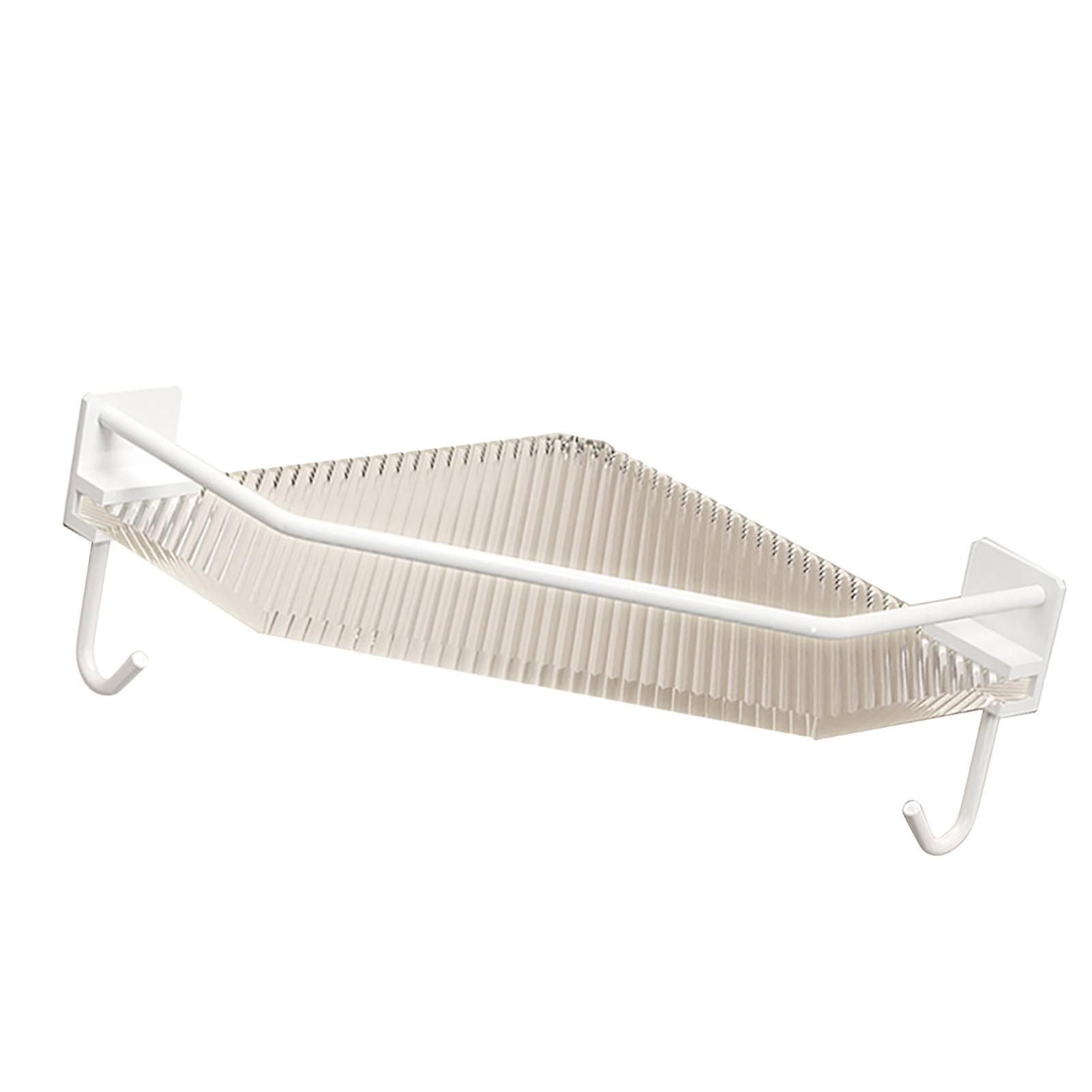 Corner Shower Caddy Acrylic Organizer 32x23x4.8cm White Single Layer