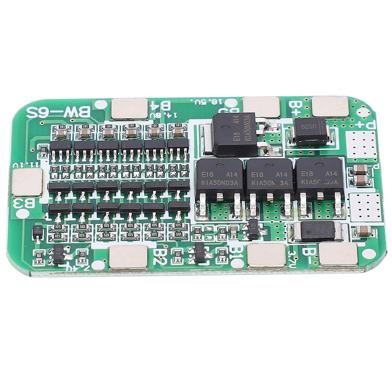 Battery Protection Board 6-String 25.5V 15A for 18650 Lithium Cells