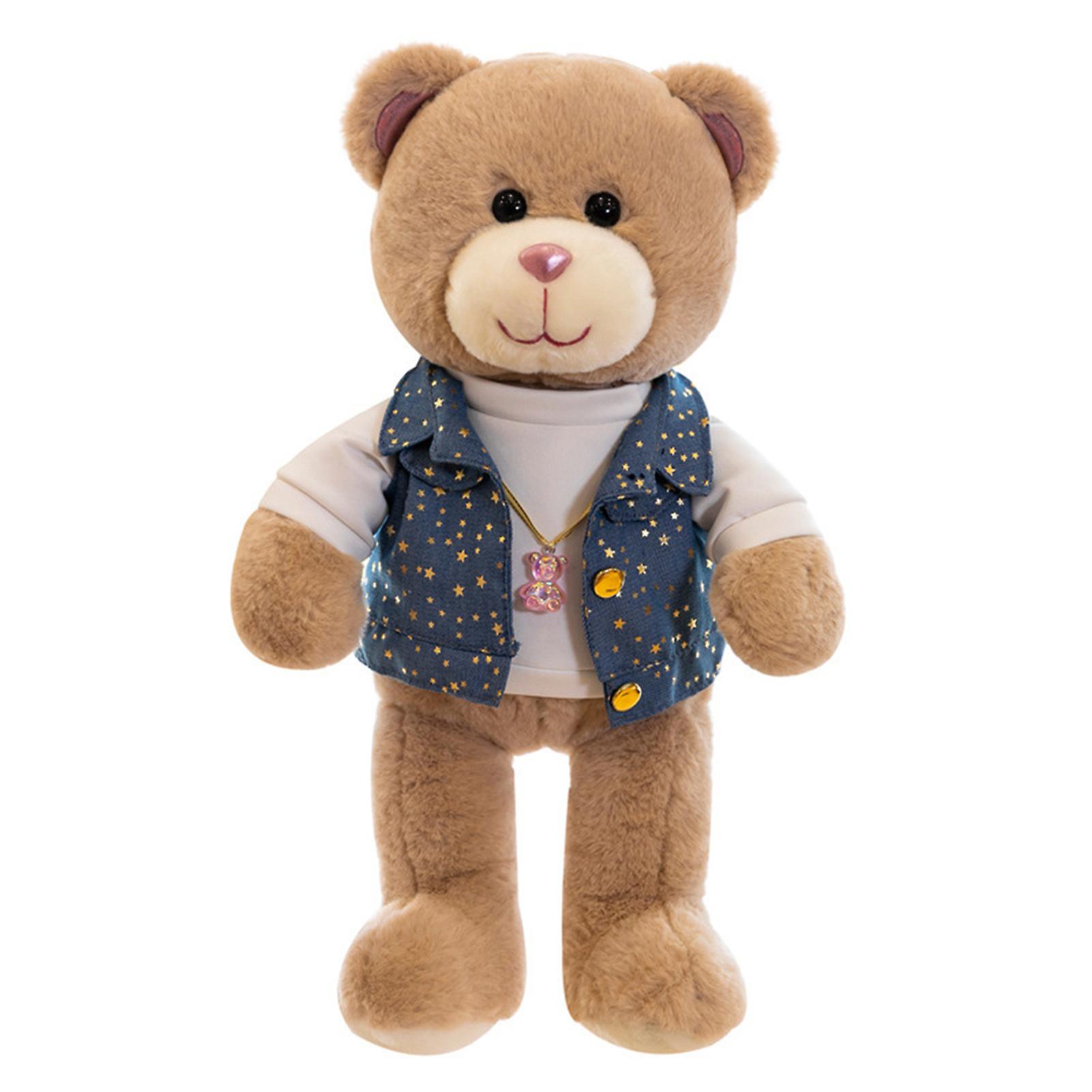 Dressing Teddy Bear Plush Toy Soft Stuffed Animal Plush Doll Hugging Doll