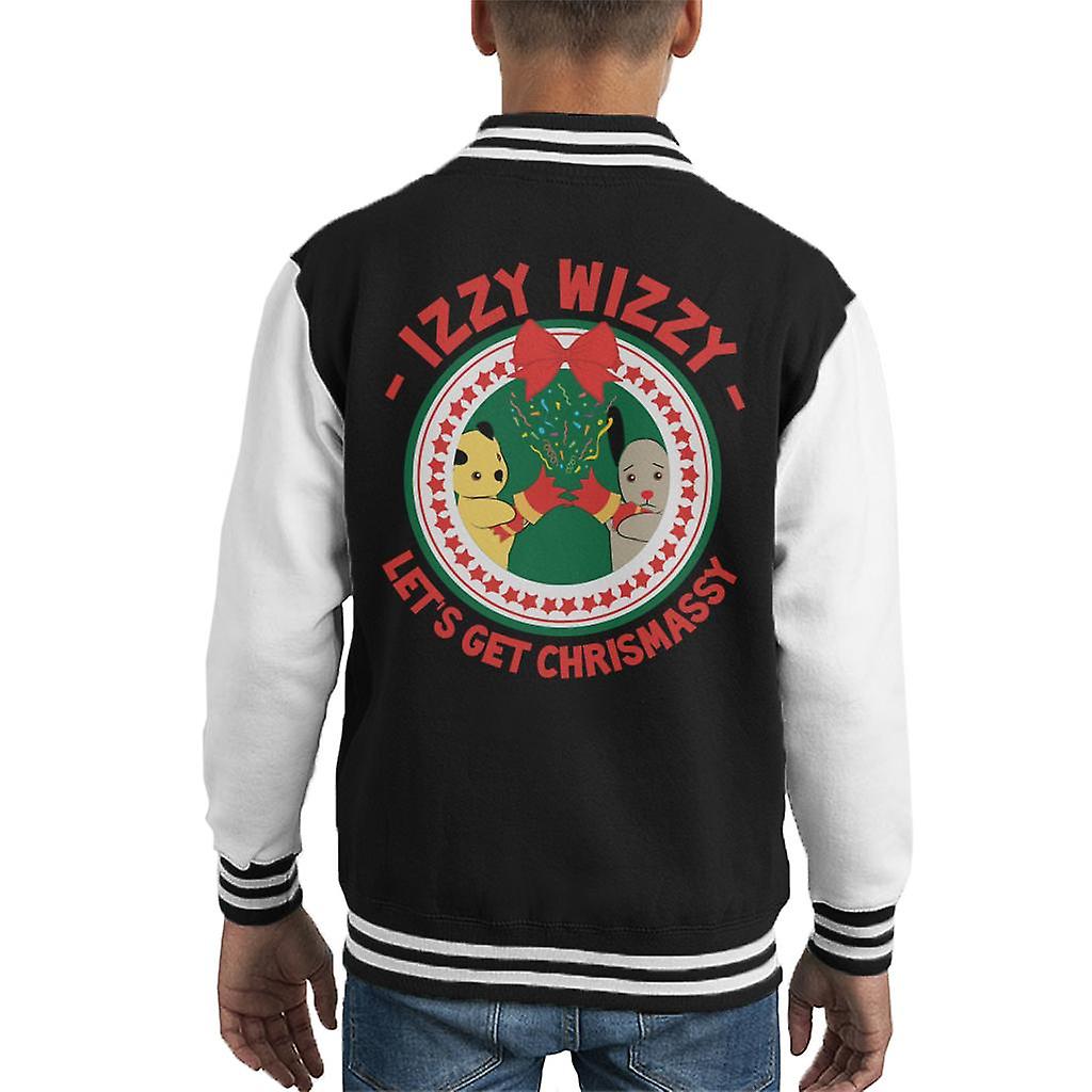 Sooty Christmas Lets Get Chrismassy Kid's Varsity Jacket