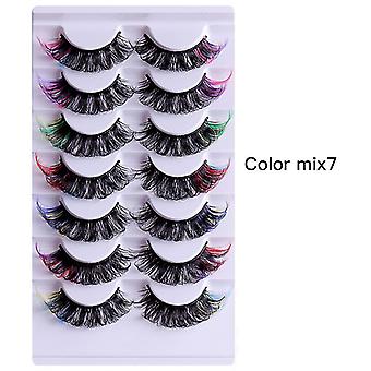 Denew Faux Cils Colorés Et Denses (7 Couleurs) Naturel 3d Cils Chat