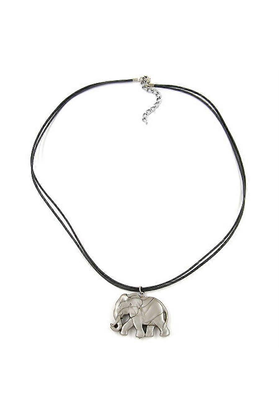 Necklace Elephant Grey Silky Shimmering - Gl02202