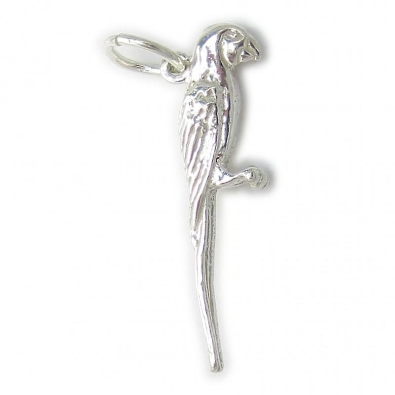 Parrot Sterling Silver Charm .925 X 1 Parrots Bird Birds Charms