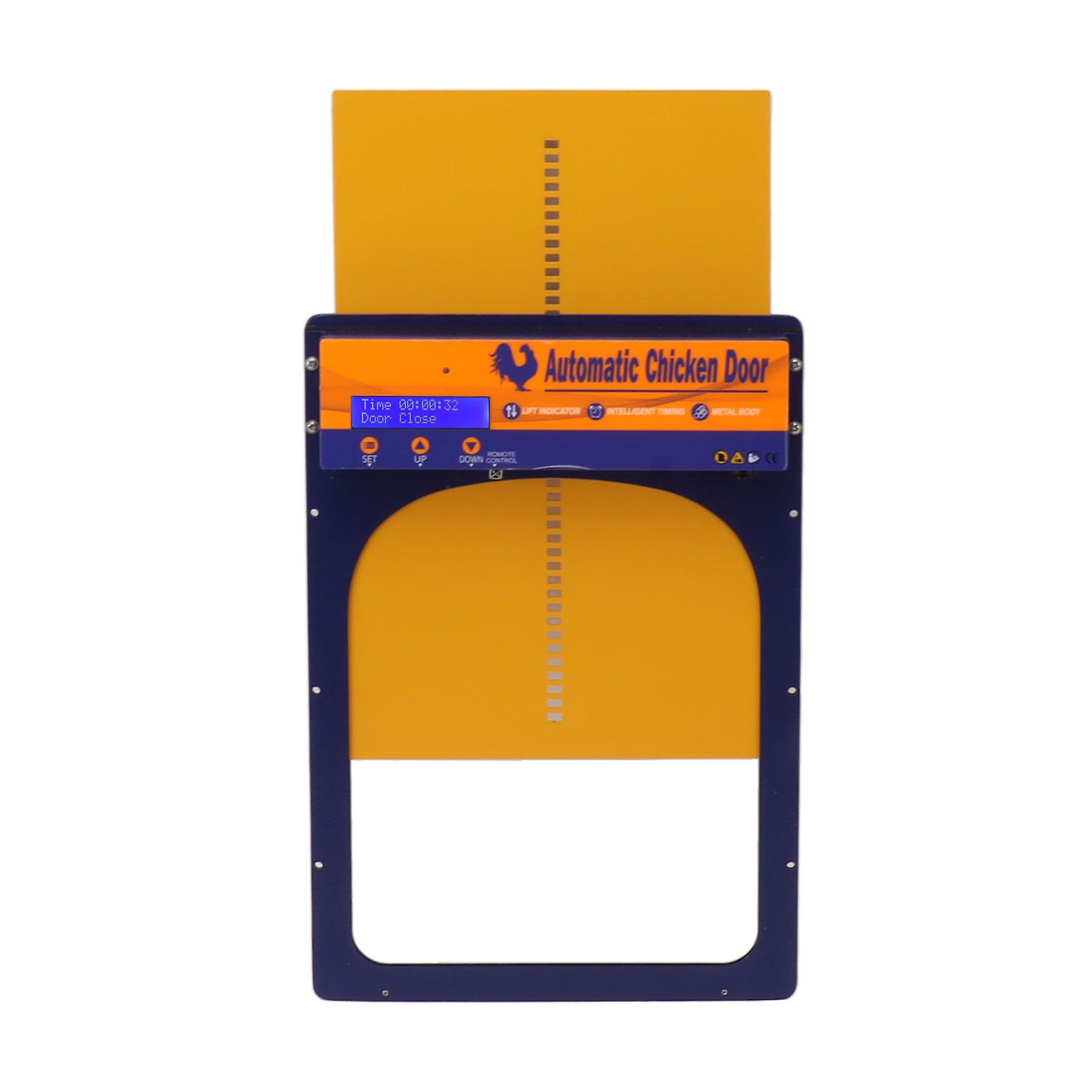 Automatic Chicken Coop Door IP45 Waterproof Programmable Aluminum Chicken Coops Door with Timer Light Sensor Remote Control