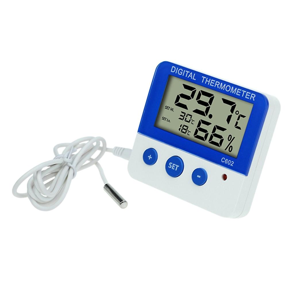 Electronic Temperature Meter Sensor Refrigerator Freezer Thermometer Alarm Clock