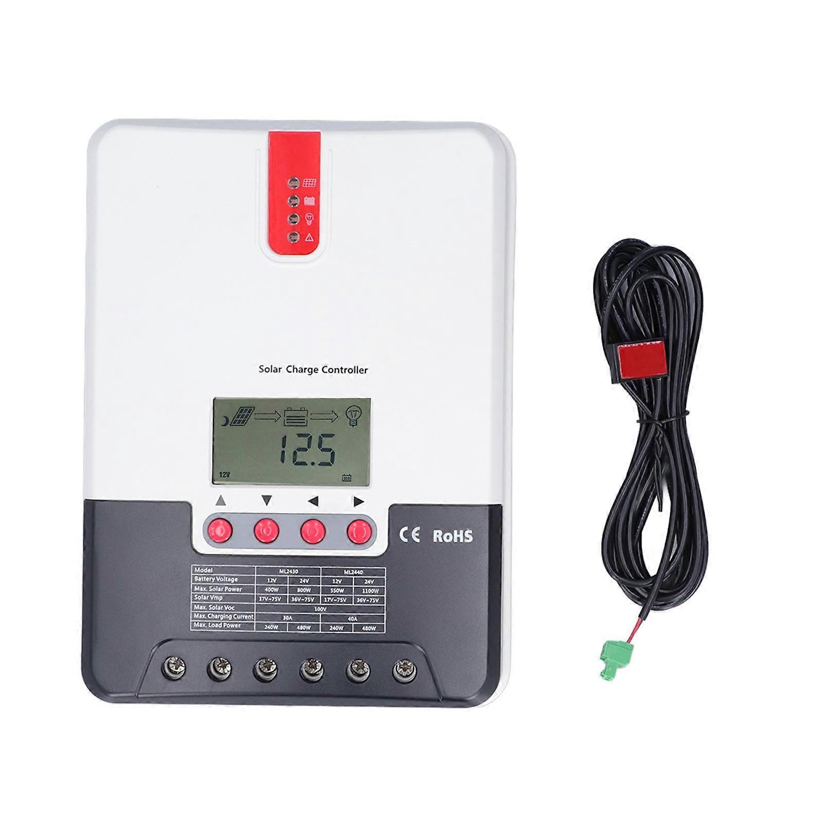 MPPT Solar Charge Controller 30A Solar Battery Regulator Waterproof Energy Controller for RV Accessories E2U011