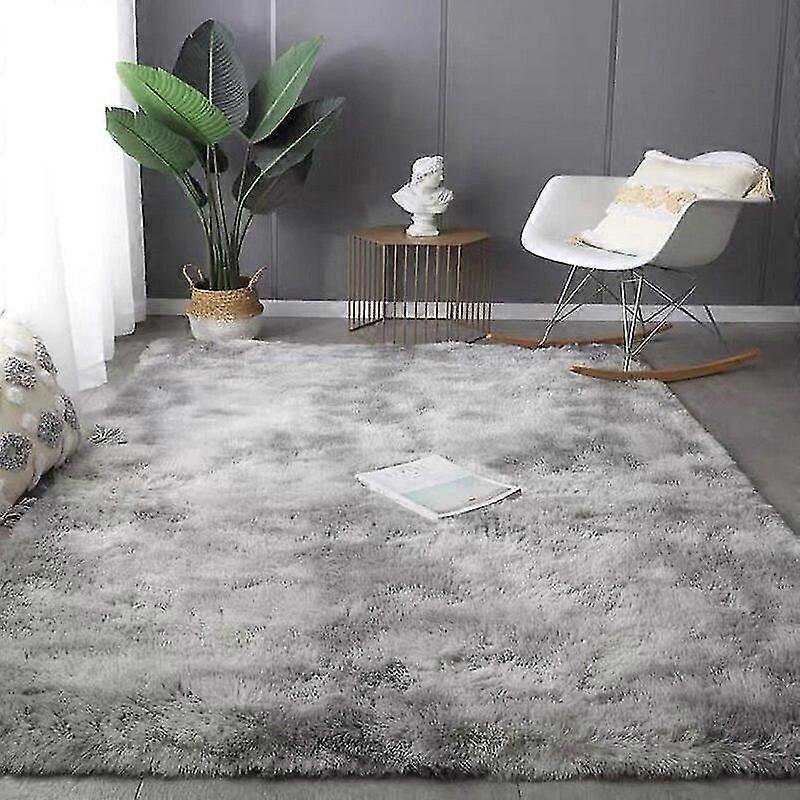 Stort plys tæppe Stue dekoration Fluffy Tæppe Tykke soveværelse Tæpper Skridsikker Gulv Bløde Lounge Tæpper Solid Mat