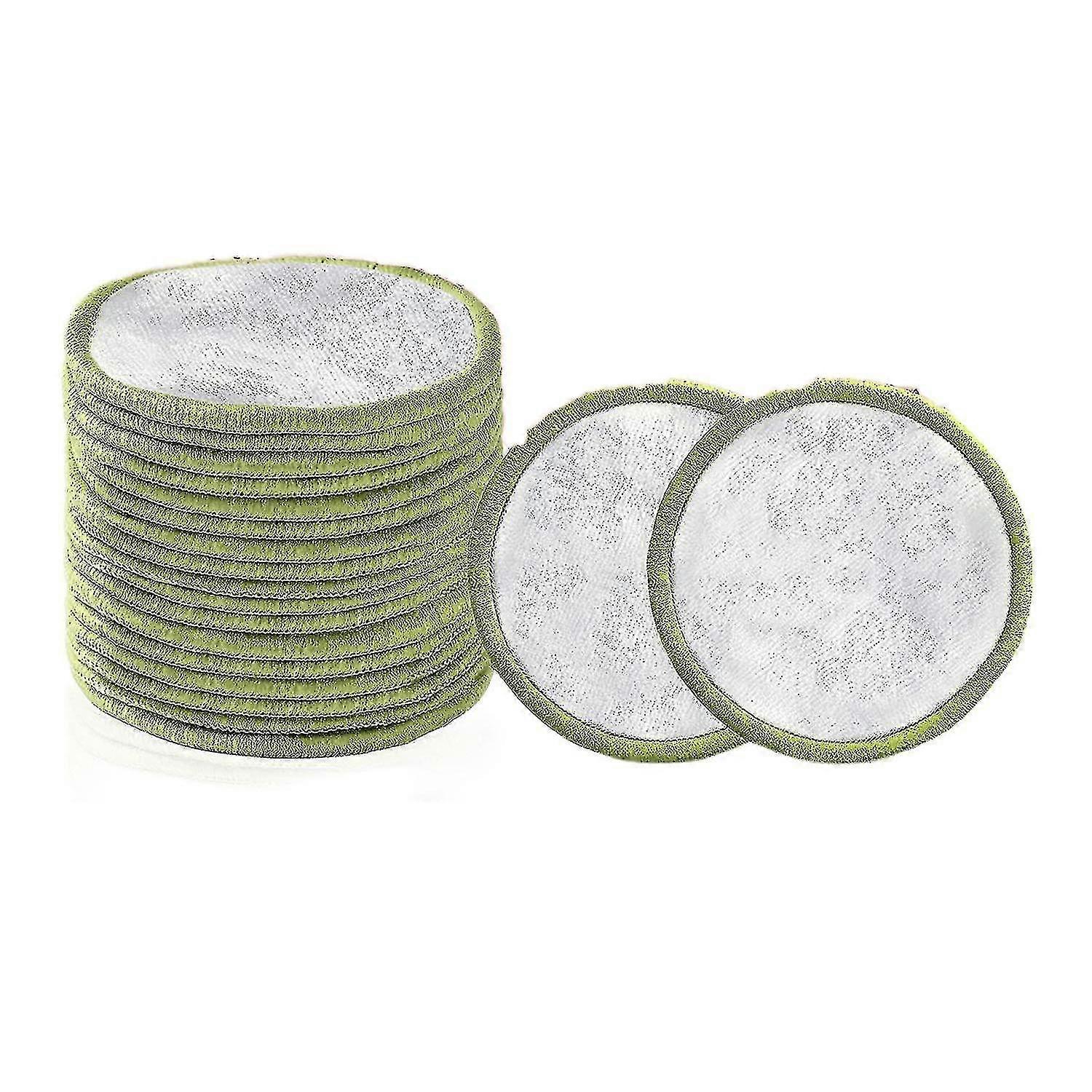 20 Pack Reusable Makeup Remover Pads With A Washable Laundry Bag