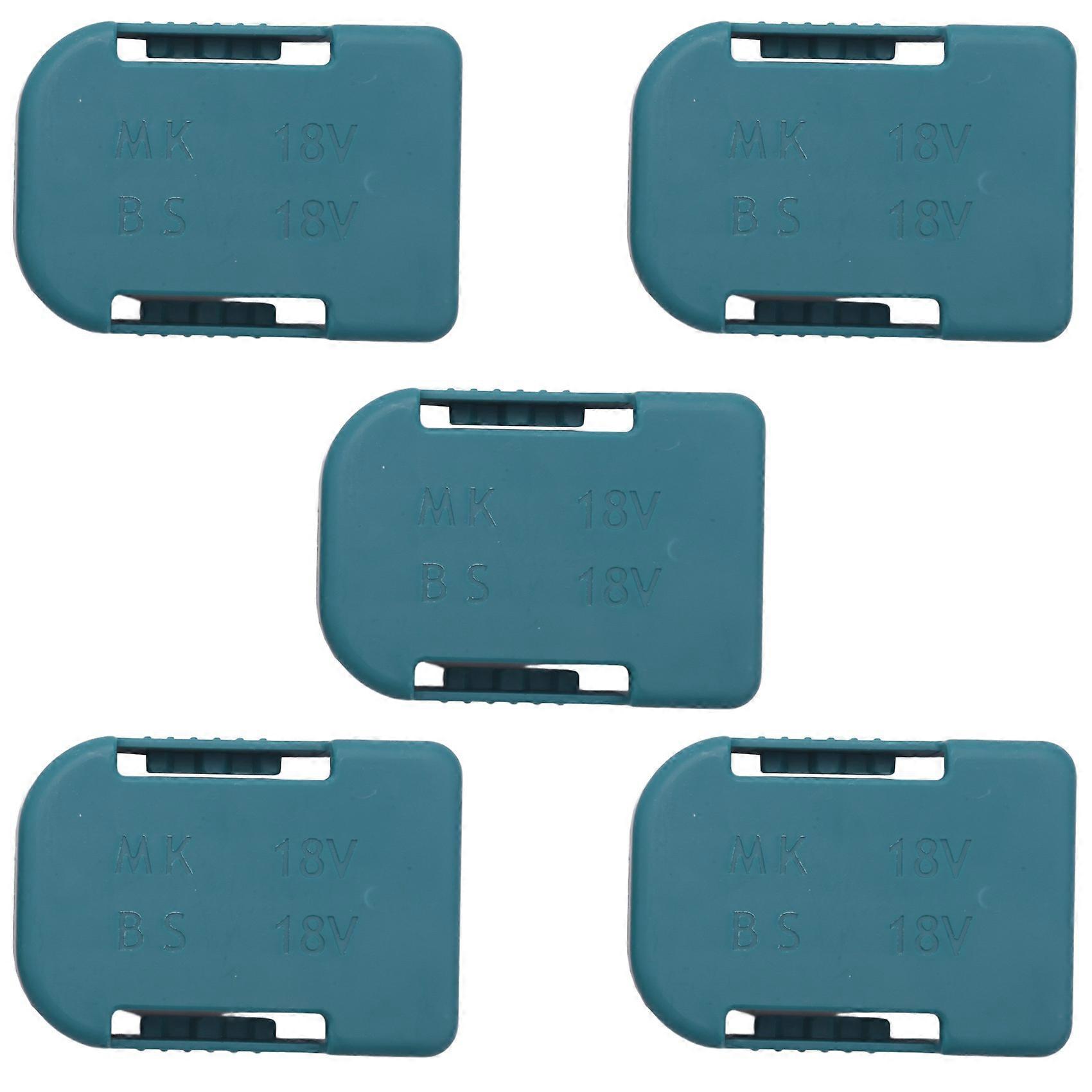 5Pcs Battery Storage Rack Battery Holder Case for 18V Fixing Devices(Blue)