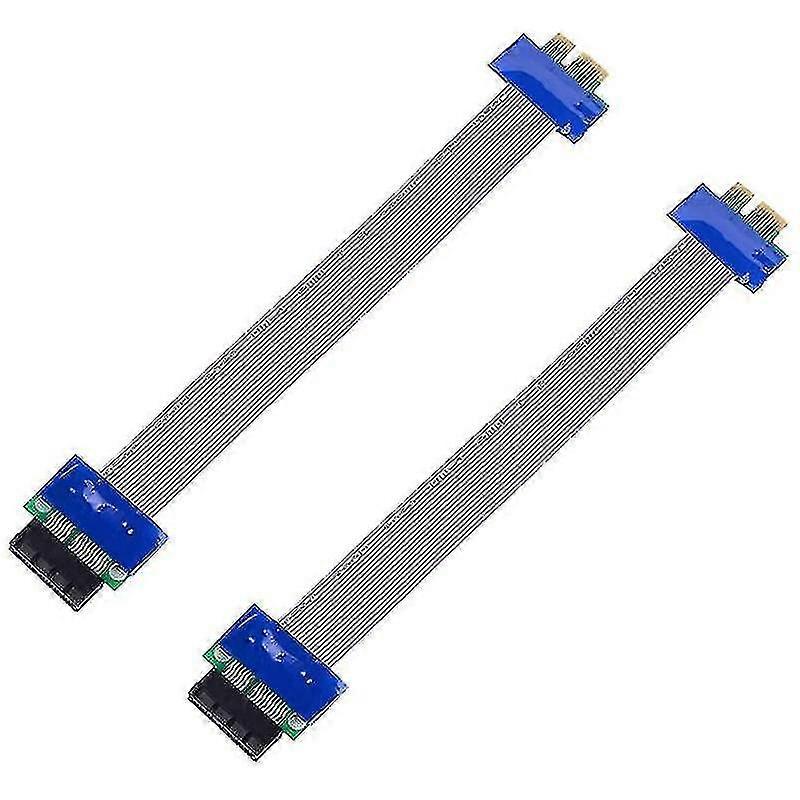 2 Pcs Pci-express Pci-e 1x Riser Card Extender Cable Extension Cable