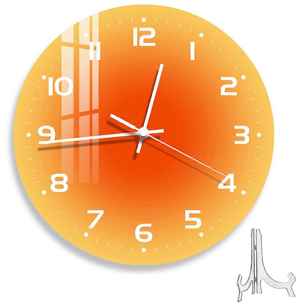 Decorative Acrylic Wall Clock Round Wall Clock Desktop Clock Ornament Living Room Clock