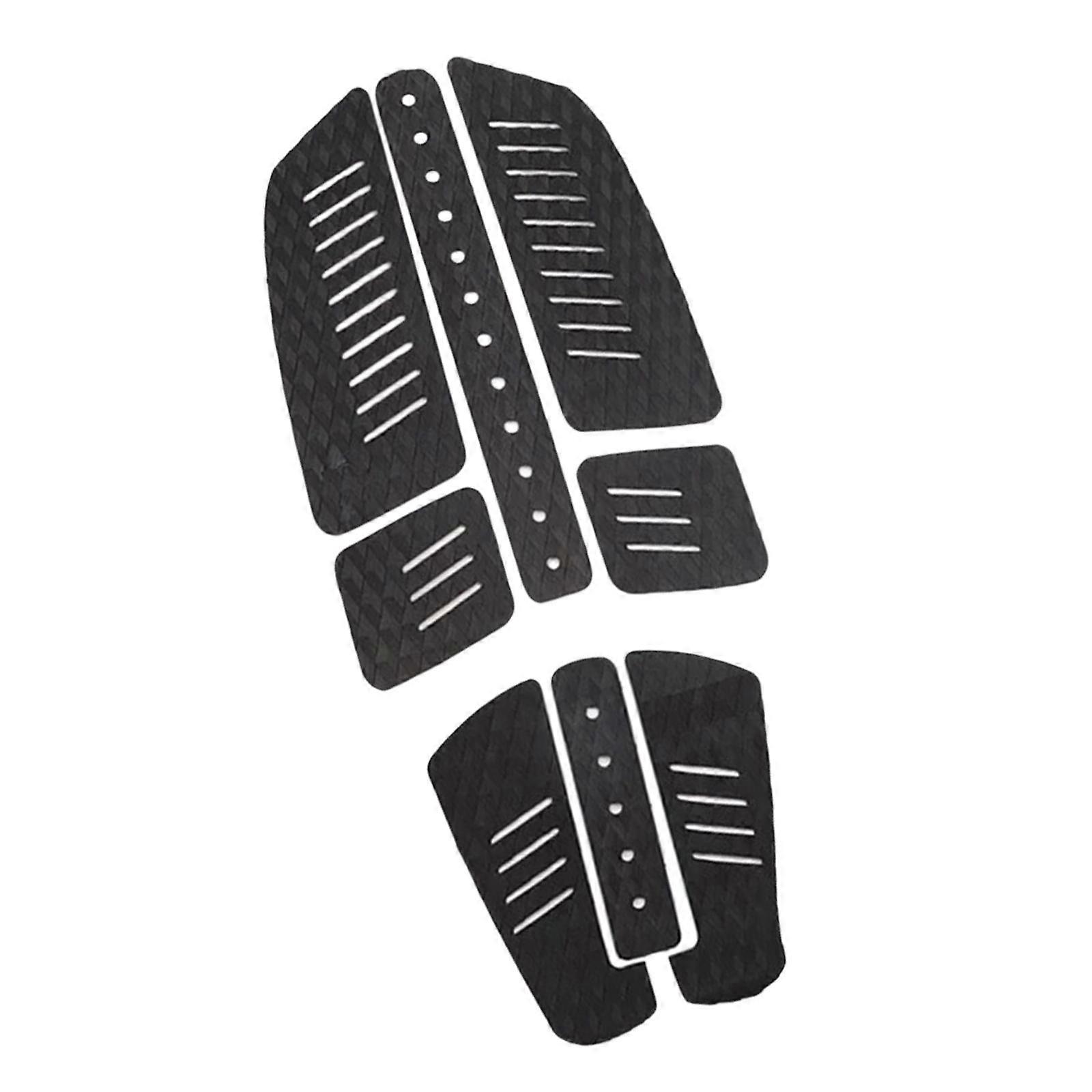 8Pcs Surf Traction Pad Surfboard Pads for Enthusiasts Paddle Board Surfboard Black