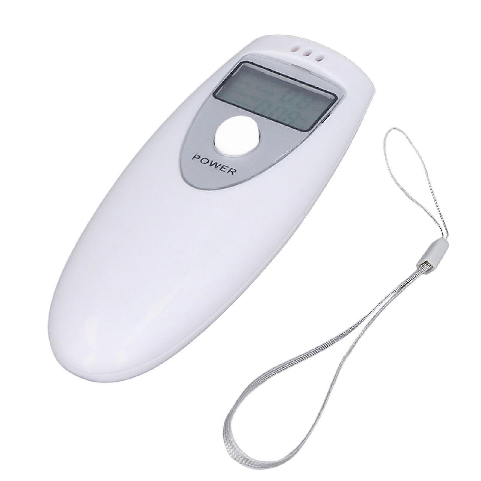 Portable Alcohol Tester Accurate Breath Alcohol Tester ABS Alcoholic Tester White
