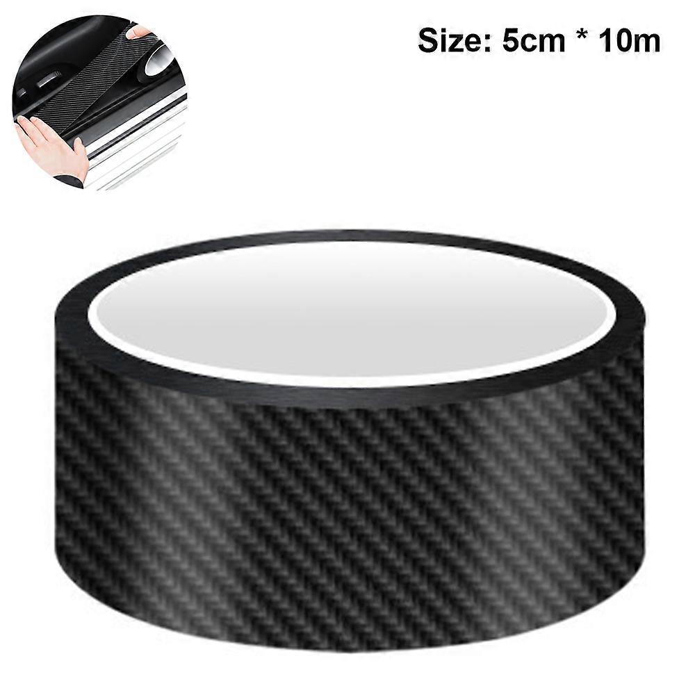 1 stuks Auto Sticker Koolstofvezel Rubber Deurintercom Beschermers Scratch Cover Beschermer Verf Drempel Guard, Auto Bumper Deur Guard / Achterbumper Guard Scratch