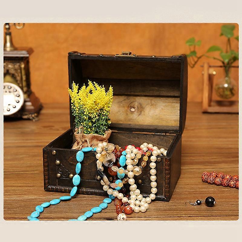 Vntage Treasure Chest Jewelry Boxes Prate Gold Con Case - Etsy - Foto 4
