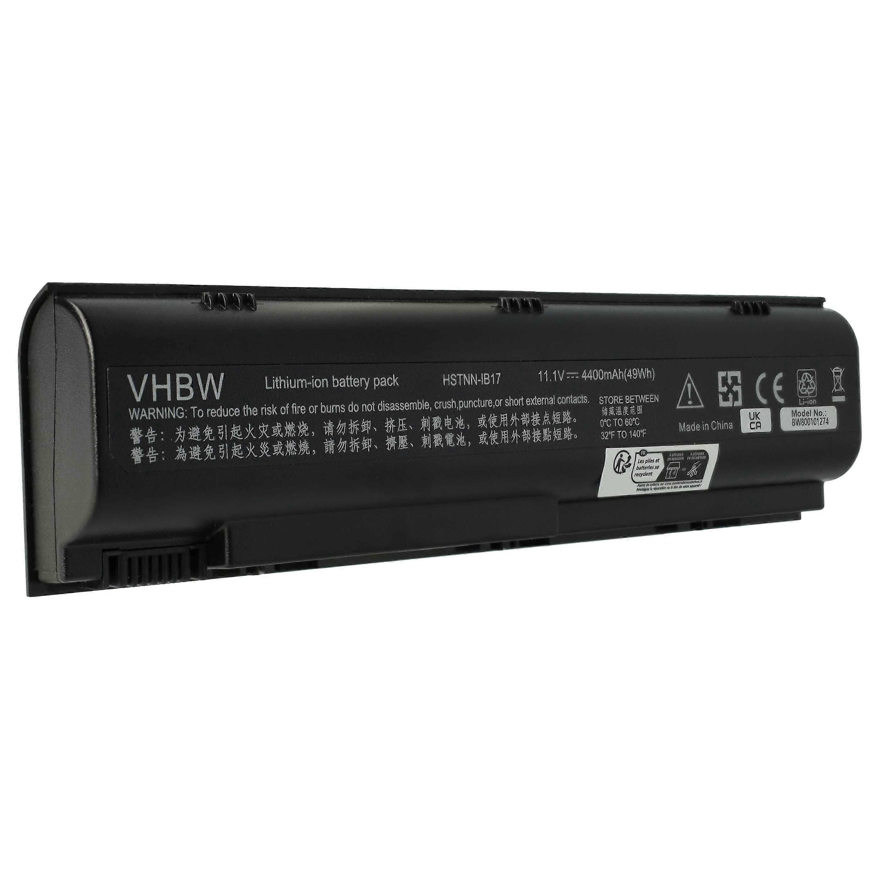 Batteria vhbw compatibile con notebook HP Compaq Business NX7200, NX7100, NX4800 (4400 mAh, 10,8 V, Li-Ion)