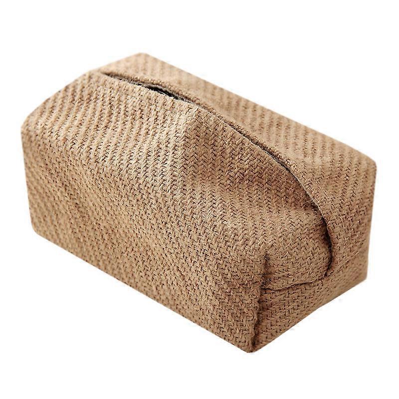 Fabric tissue box cotton and linen napkin box Chinese style tissue bag tea table tea table tea room decoration new Chinese tissue box, coarse texture