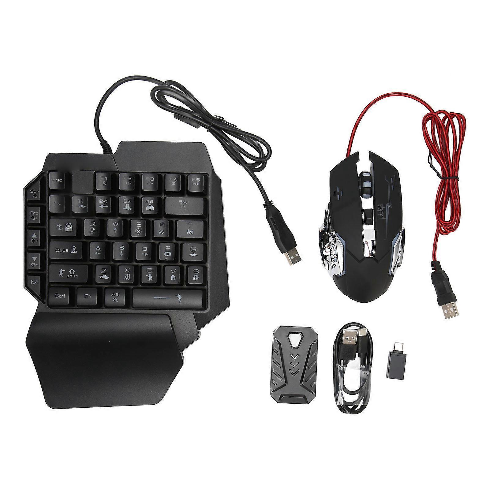 Video Game Keyboard and Mouse Converter RGB Keyboard and Mouse Adapter for for PS5 PS4 PS3 for Xbox One X S for Switch NO.2638